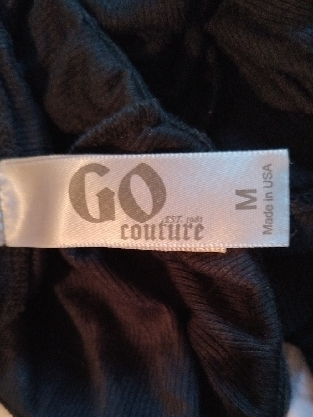 Go Couture Black High-Slit Ruffle Maxi Skirt Made In USA - Medium/Small - Picture 3 of 5